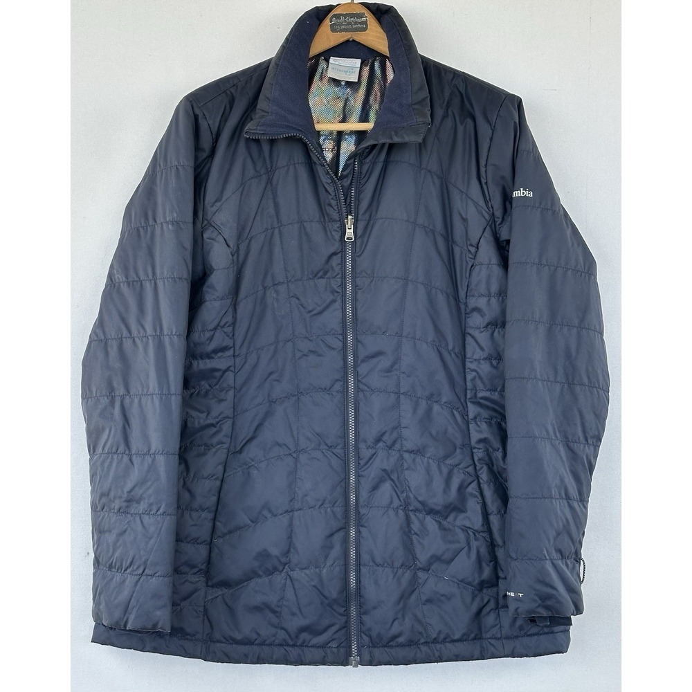 Columbia Omni Heat Puffer Jacket Interchange Blue Men's Size XL